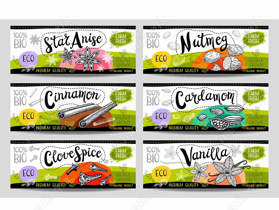 وکتور لیبل میوه، سبزیجات، صیفی جات و ترشی MV000021