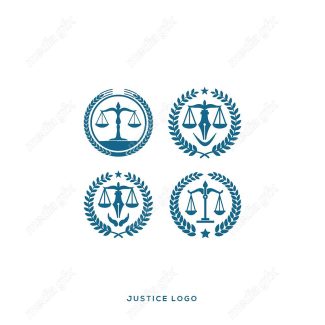 وکتور لوگوی عدالت، قاضی و وکیل MV000022