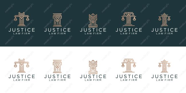 وکتور لوگوی عدالت، قاضی و وکیل MV000024