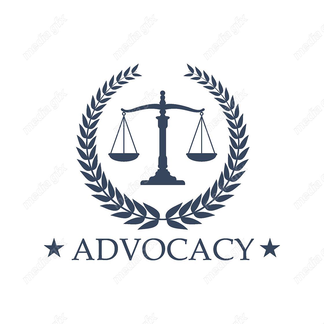 وکتور لوگوی عدالت، قاضی و وکیل MV000050