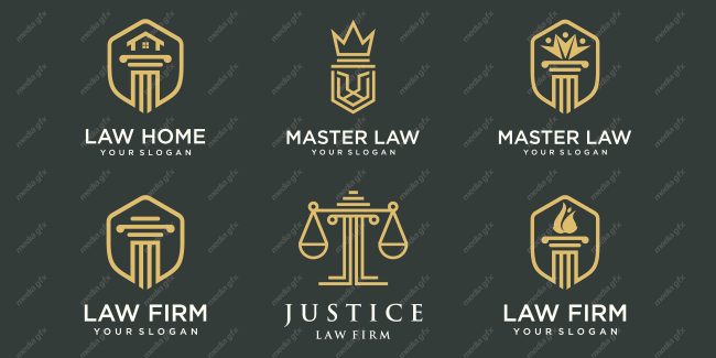 وکتور لوگوی عدالت، قاضی و وکیل MV000060