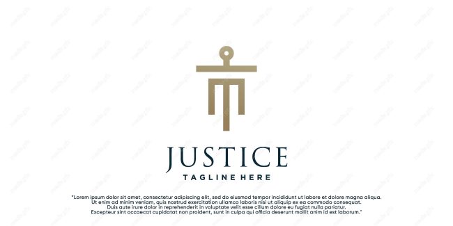 وکتور لوگوی عدالت، قاضی و وکیل MV000076