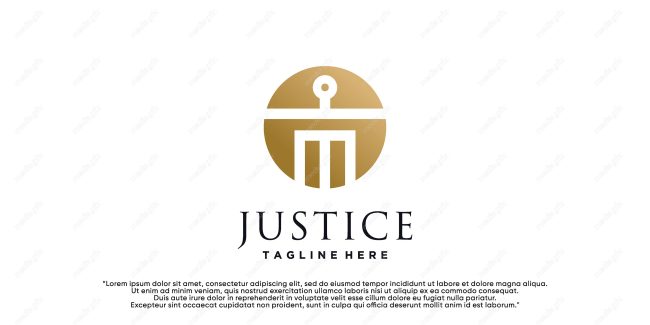 وکتور لوگوی عدالت، قاضی و وکیل MV000077