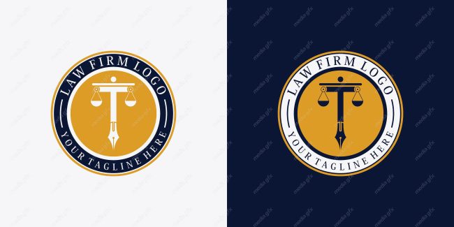 وکتور لوگوی عدالت، قاضی و وکیل MV000081