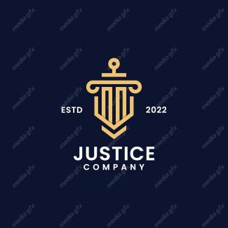 وکتور لوگوی عدالت، قاضی و وکیل MV000093