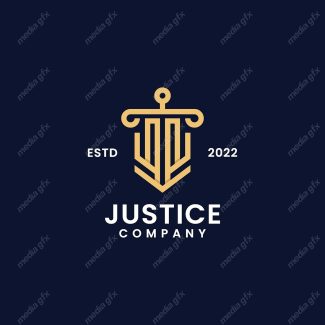 وکتور لوگوی عدالت، قاضی و وکیل MV000094