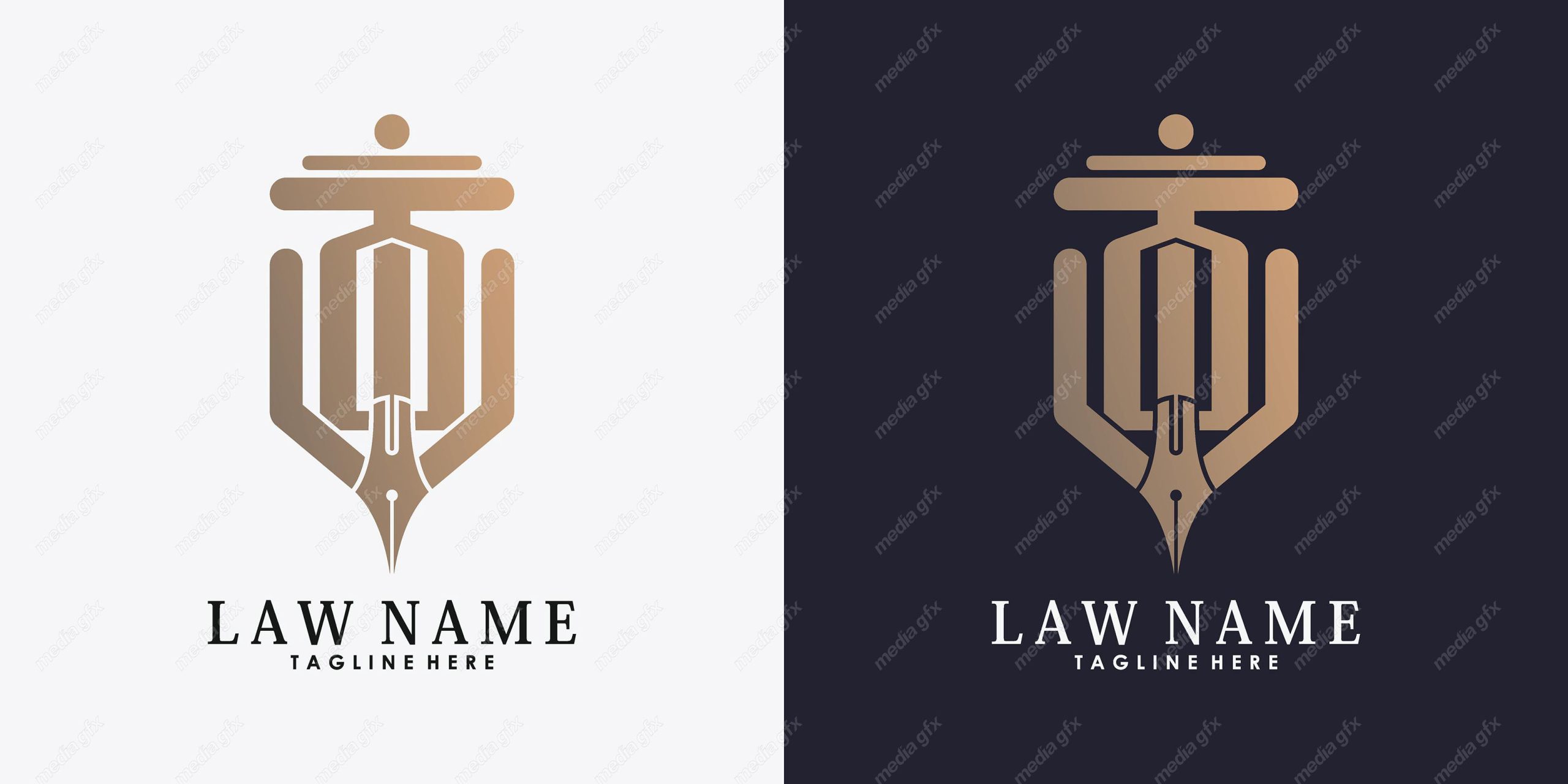 وکتور لوگوی عدالت، قاضی و وکیل MV000096