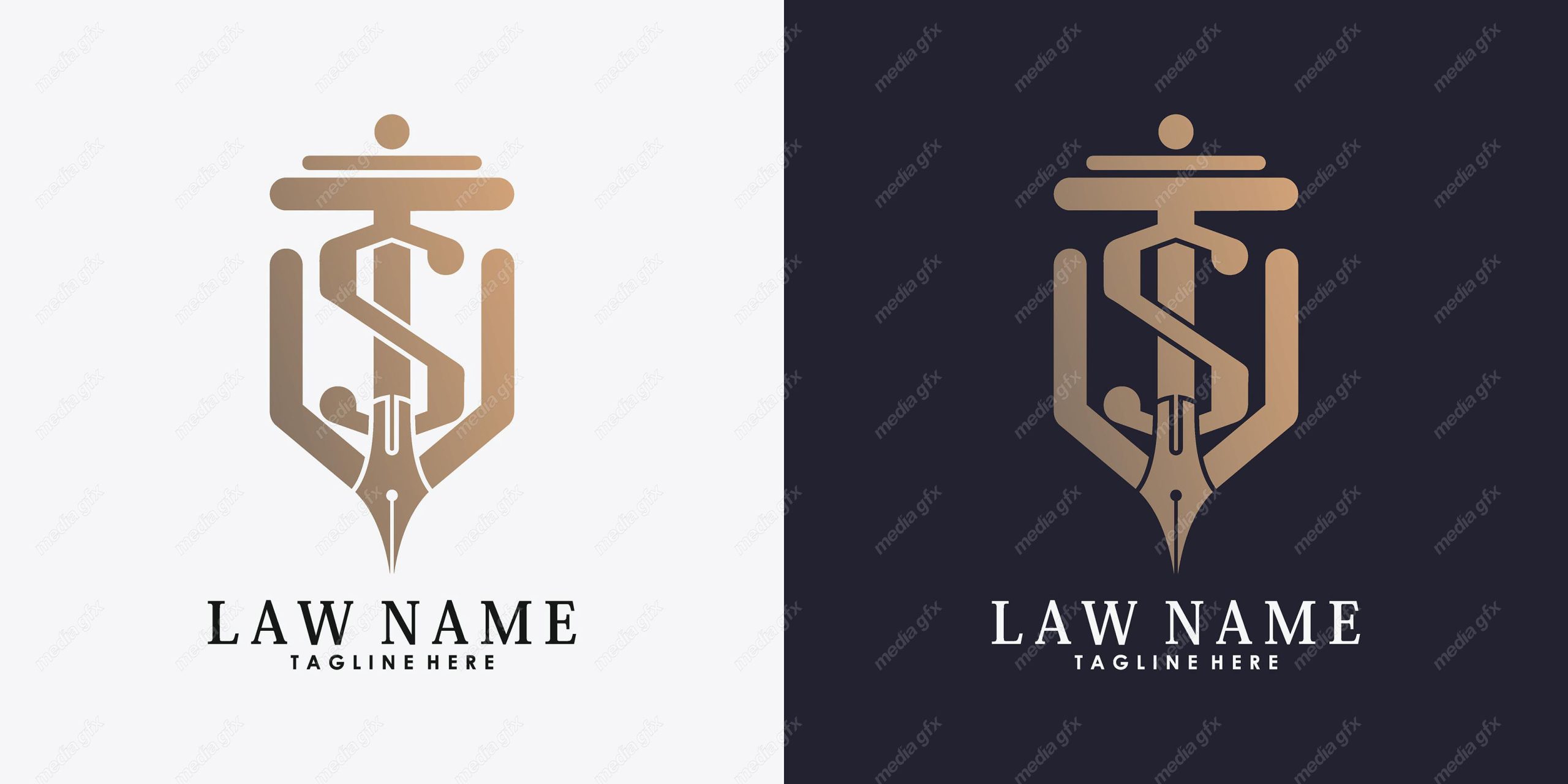 وکتور لوگوی عدالت، قاضی و وکیل MV000098