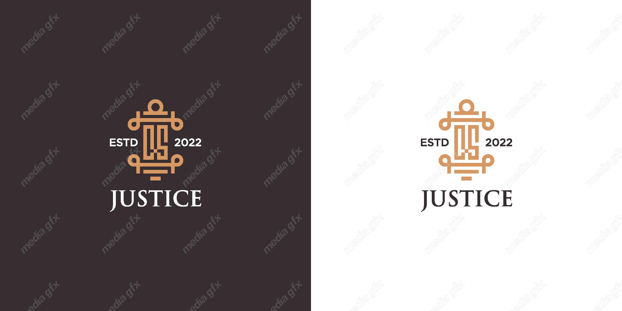 وکتور لوگوی عدالت، قاضی و وکیل MV000119