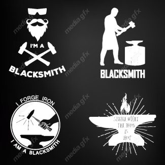 وکتور لوگوی آهنگری، صنایع آهن و فولاد MV000178