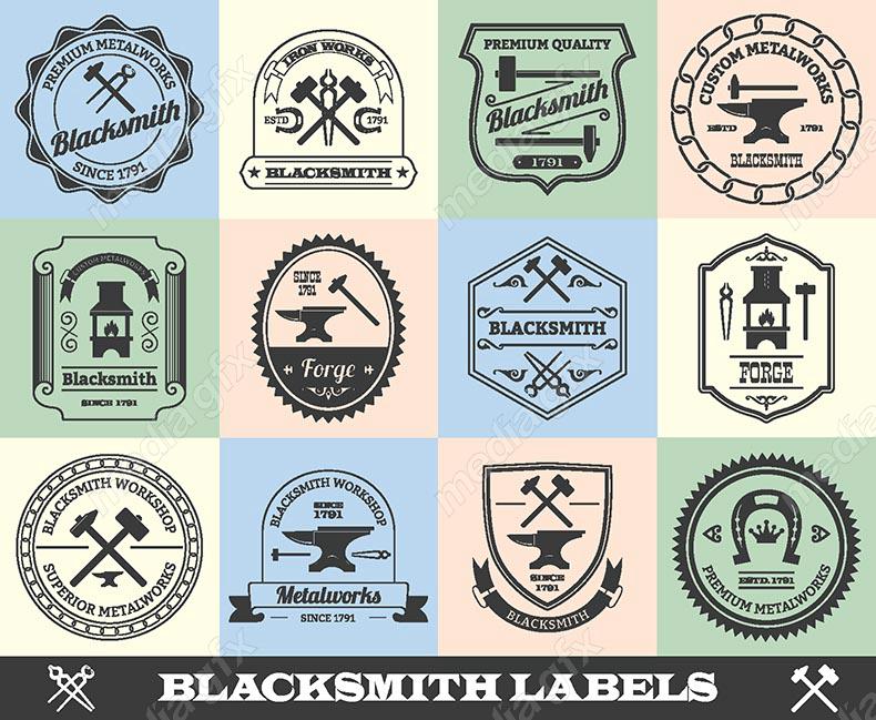 وکتور لوگوی آهنگری، صنایع آهن و فولاد MV000183