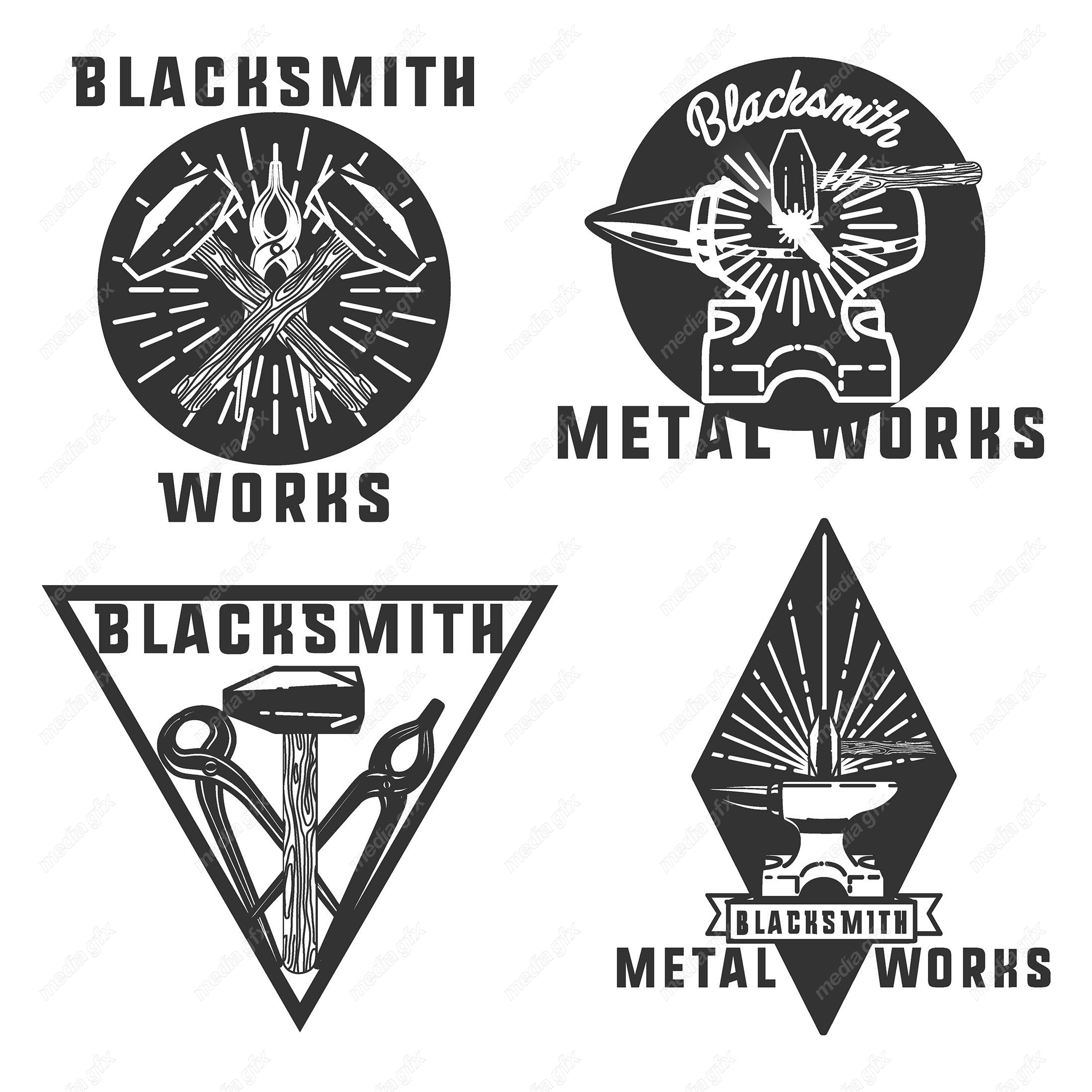 وکتور لوگوی آهنگری، صنایع آهن و فولاد MV000186