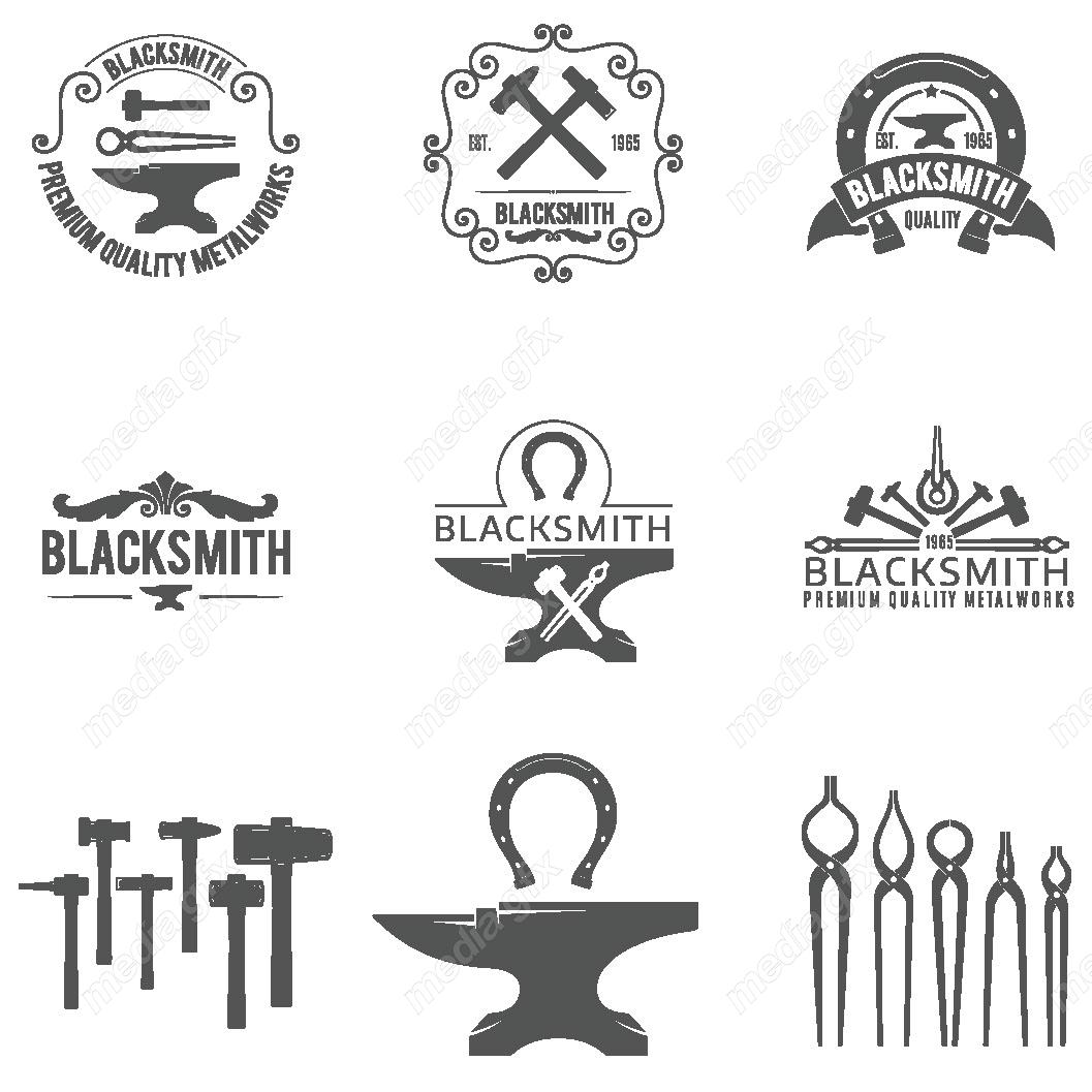 وکتور لوگوی آهنگری، صنایع آهن و فولاد MV000191