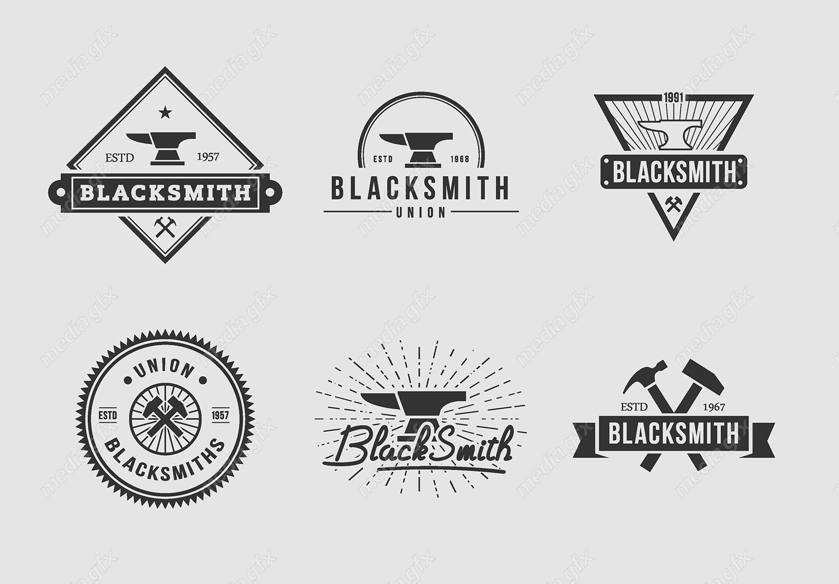 وکتور لوگوی آهنگری، صنایع آهن و فولاد MV000192