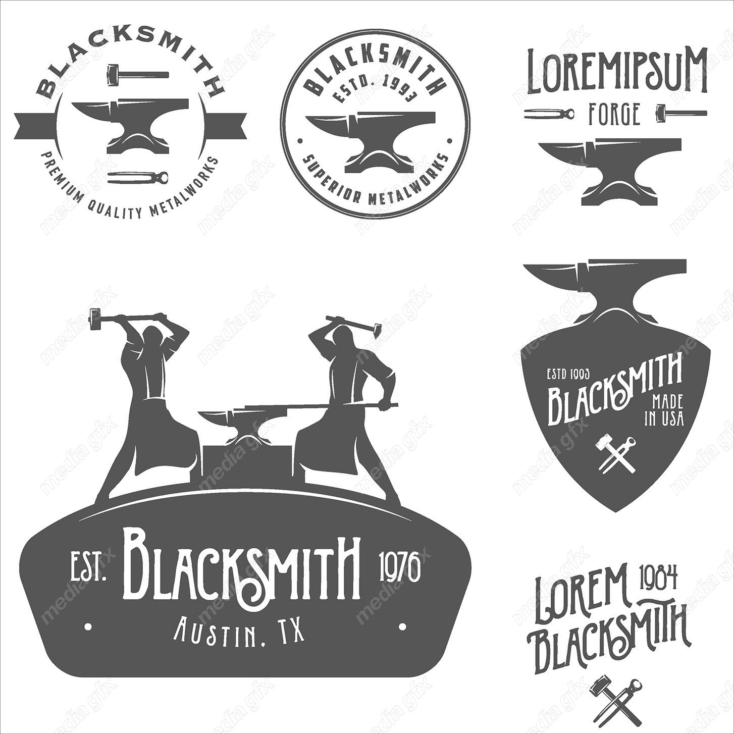 وکتور لوگوی آهنگری، صنایع آهن و فولاد MV000196