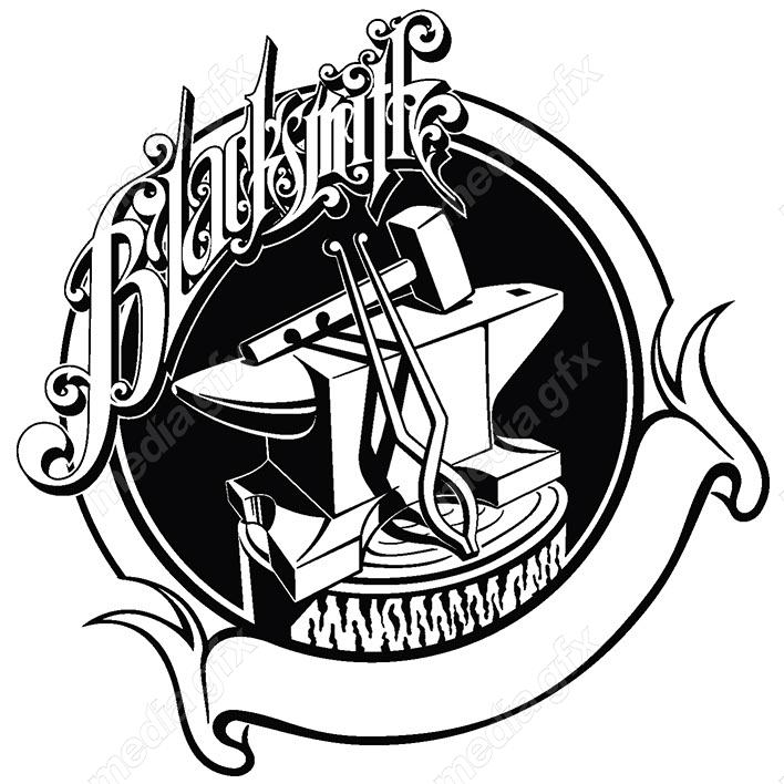 وکتور لوگوی آهنگری، صنایع آهن و فولاد MV000197