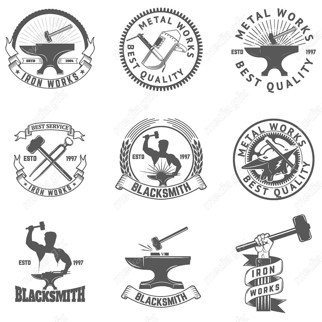 وکتور لوگوی آهنگری، صنایع آهن و فولاد MV000198