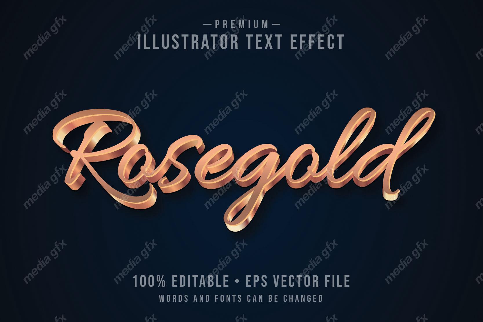 افکت متن طلایی و مسی برای ایلاستریتور MV000199