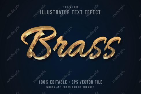 افکت متن طلایی و مسی برای ایلاستریتور MV000201