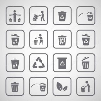 وکتور آیکن شرایط نگهداری، بازیافت و دفع محصول MV000215