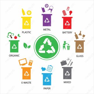 وکتور آیکن شرایط نگهداری، بازیافت و دفع محصول MV000217