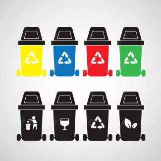 وکتور آیکن شرایط نگهداری، بازیافت و دفع محصول MV000218