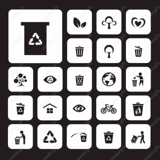 وکتور آیکن شرایط نگهداری، بازیافت و دفع محصول MV000219