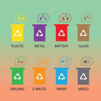 وکتور آیکن شرایط نگهداری، بازیافت و دفع محصول MV000225