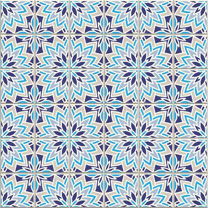 وکتور طرح پترن کاشی کاری اسلامی وایرانی فیروزه ای قدیمی MV000250