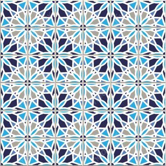 وکتور طرح پترن کاشی کاری اسلامی وایرانی فیروزه ای قدیمی MV000251