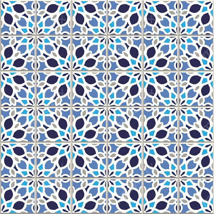 وکتور طرح پترن کاشی کاری اسلامی وایرانی فیروزه ای قدیمی MV000253