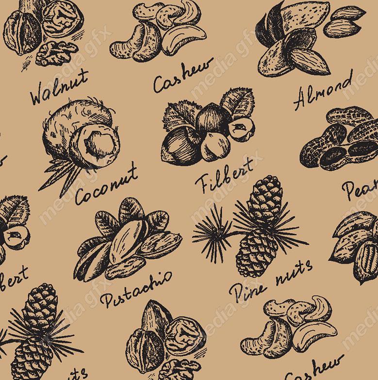 وکتور پترن آجیل مخلوط و خشکبار MV000247