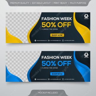 دانلود رایگان وکتور طرح بنر تبلیغاتی لایه باز شیک و رسمی MV000306