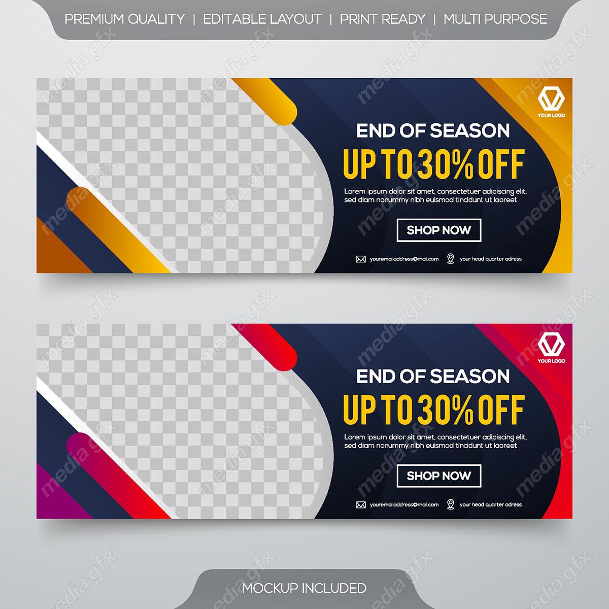 دانلود رایگان وکتور طرح بنر تبلیغاتی لایه باز شیک و رسمی MV000308