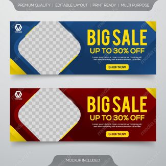 دانلود رایگان وکتور طرح بنر تبلیغاتی لایه باز شیک و رسمی MV000309