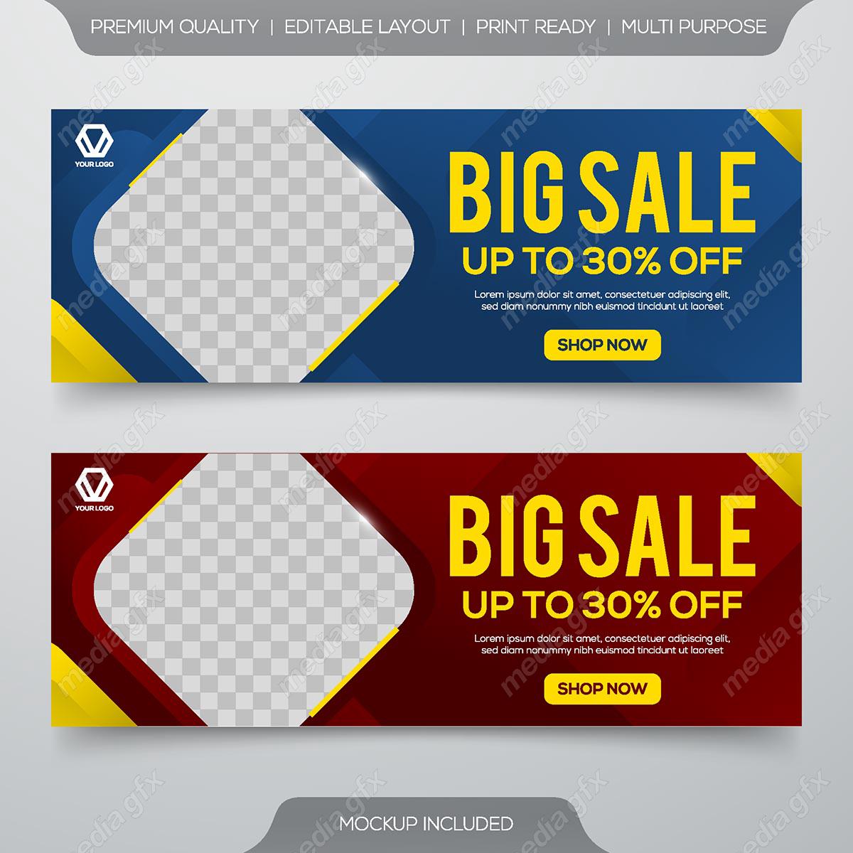 دانلود رایگان وکتور طرح بنر تبلیغاتی لایه باز شیک و رسمی MV000309