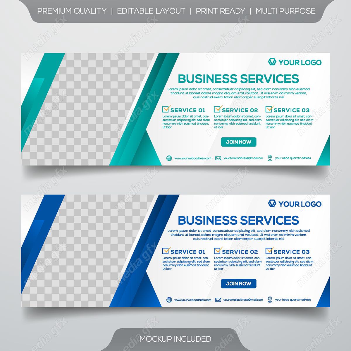 دانلود رایگان وکتور طرح بنر تبلیغاتی لایه باز شیک و رسمی MV000312