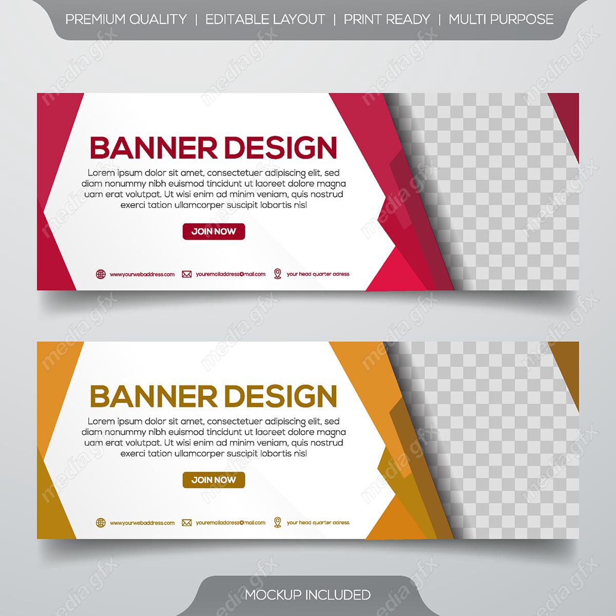 دانلود رایگان وکتور طرح بنر تبلیغاتی لایه باز شیک و رسمی MV000314