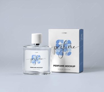 موکاپ شیشه و جعبه ادکلن MP000326