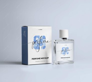 موکاپ شیشه و جعبه ادکلن MP000328