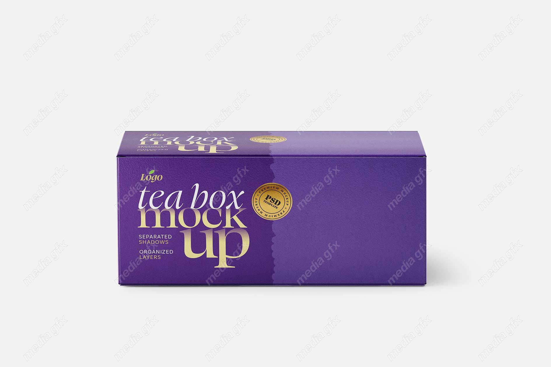 موکاپ بسته بندی جعبه و کارتن چای کیسه ای MP000332