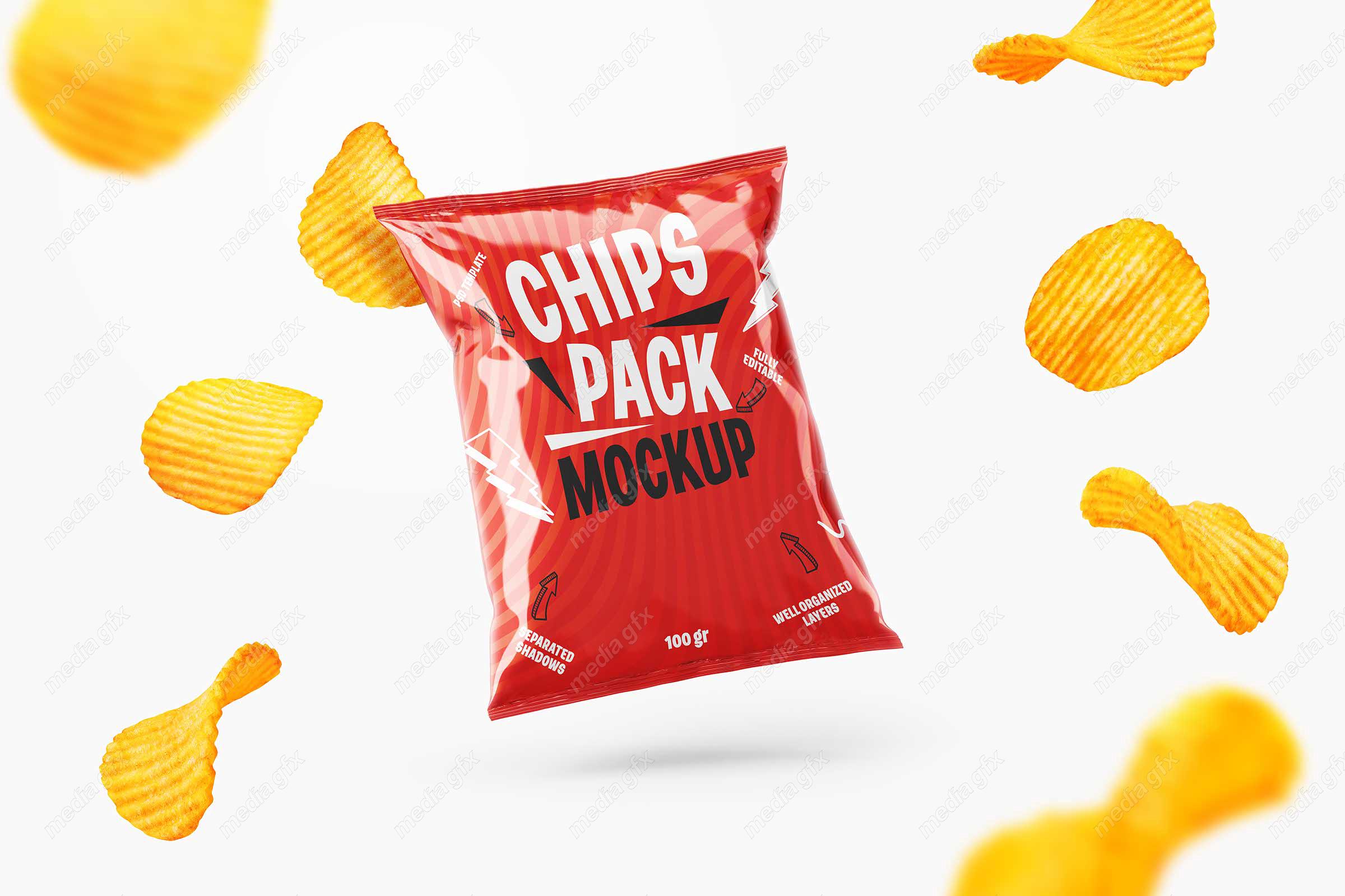 موکاپ بسته بندی چیپس و اسنک MP000337