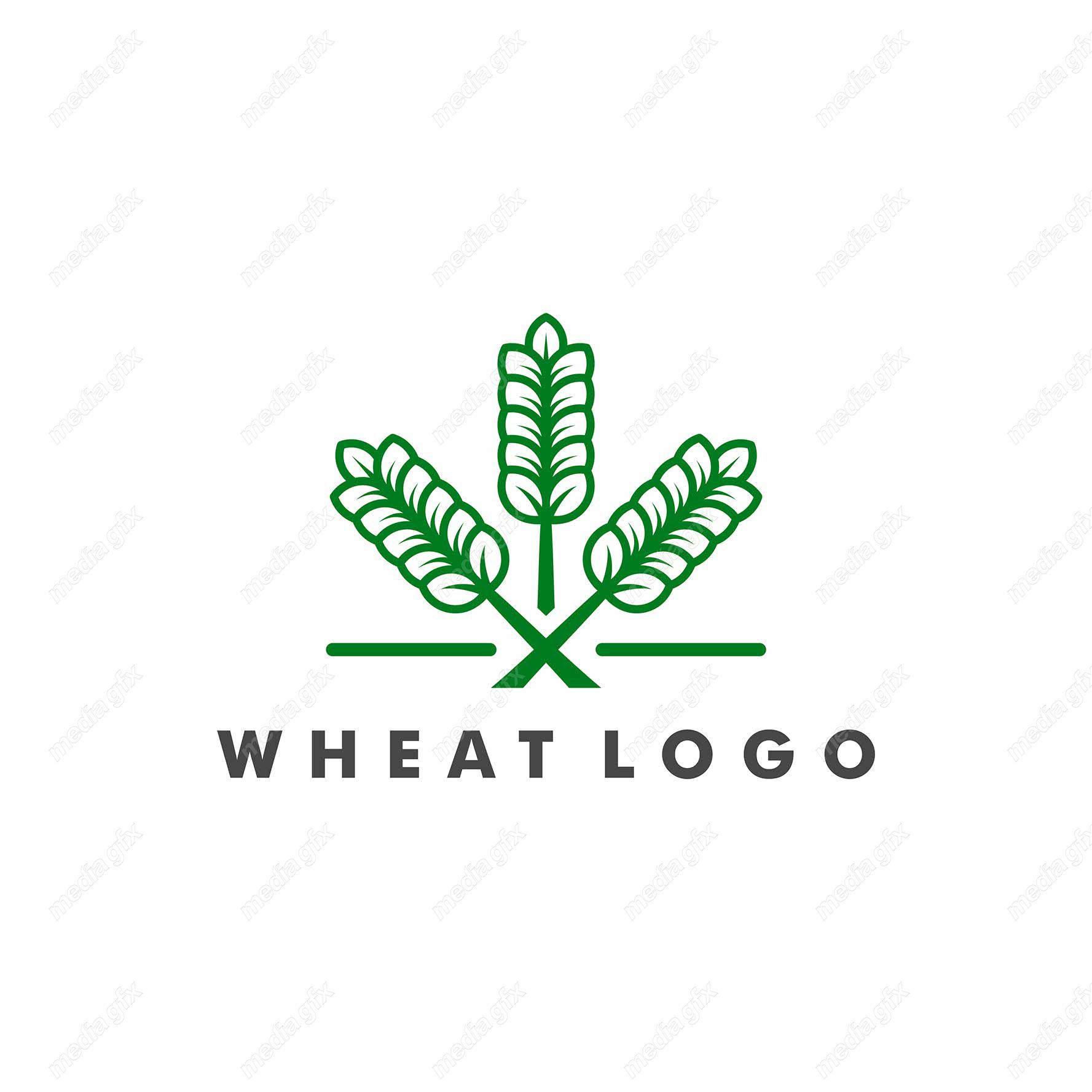 وکتور لوگو خوشه گندم و آرم کشاورزی MV000372