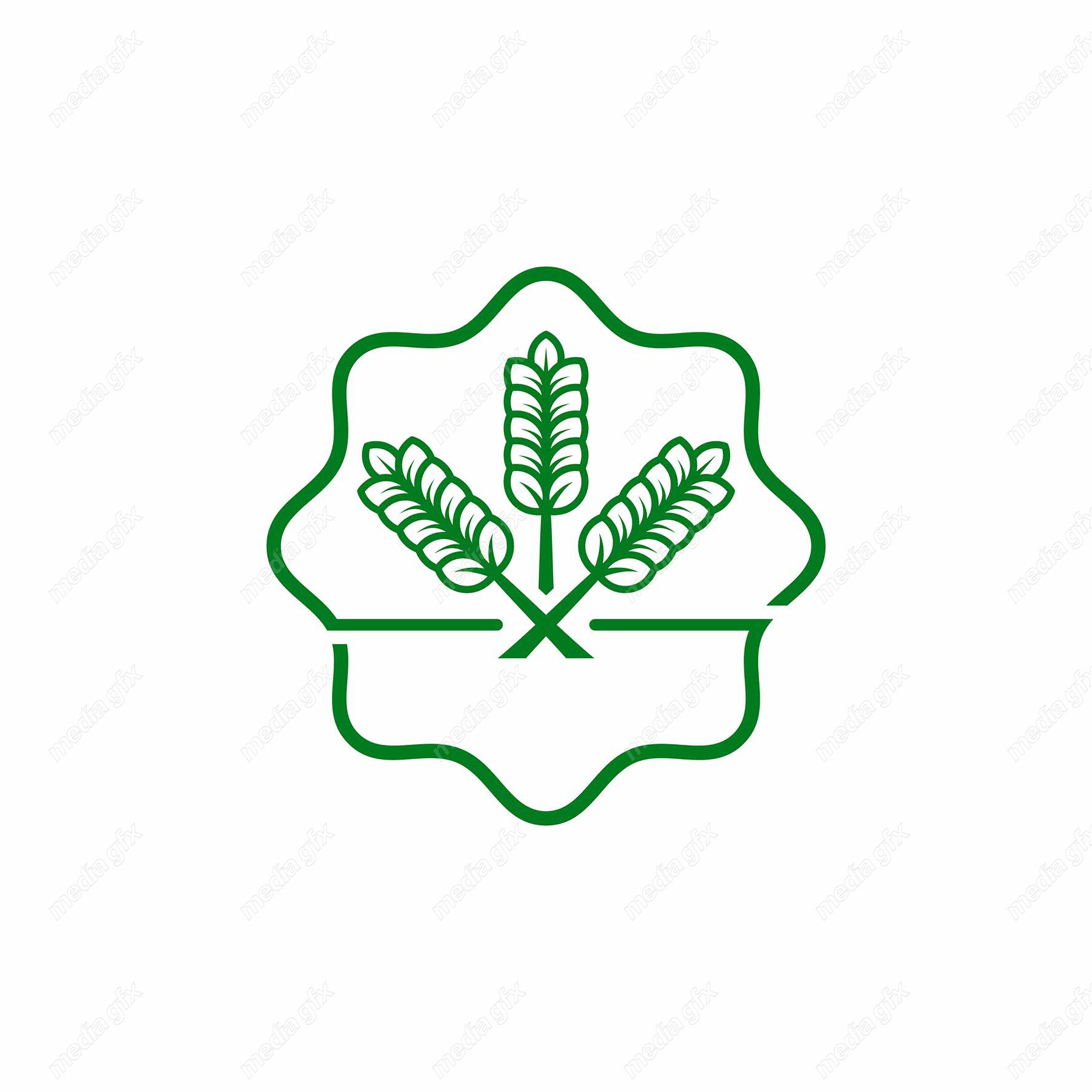 وکتور لوگو خوشه گندم و آرم کشاورزی MV000374