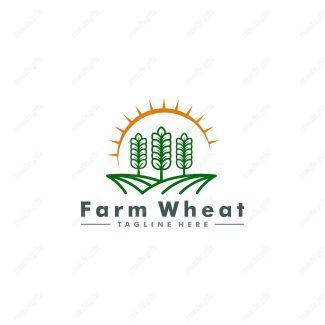 وکتور لوگو خوشه گندم و آرم کشاورزی MV000375