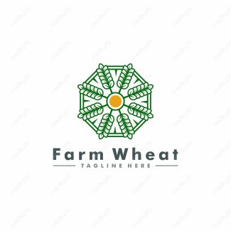 وکتور لوگو خوشه گندم و آرم کشاورزی MV000376