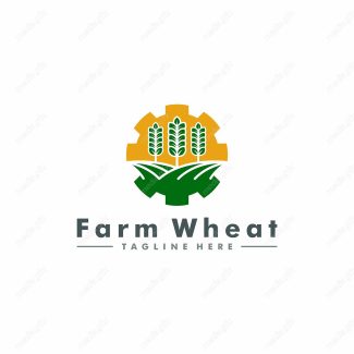 وکتور لوگو خوشه گندم و آرم کشاورزی MV000380