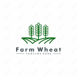 وکتور لوگو خوشه گندم و آرم کشاورزی MV000381