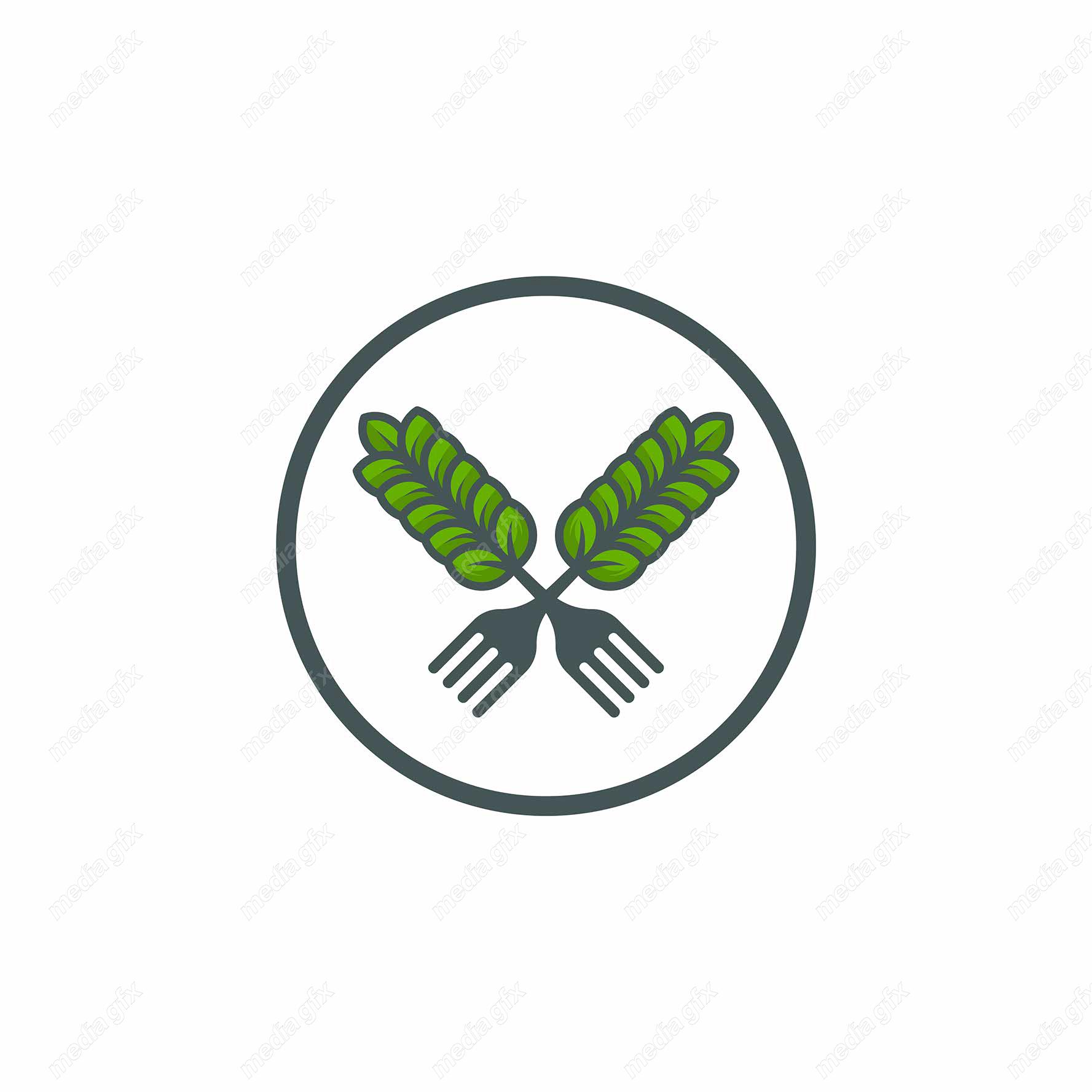 وکتور لوگو خوشه گندم و آرم کشاورزی MV000385