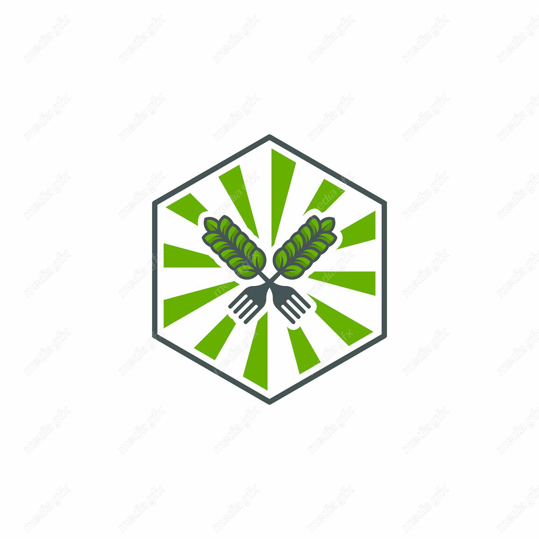 وکتور لوگو خوشه گندم و آرم کشاورزی MV000387